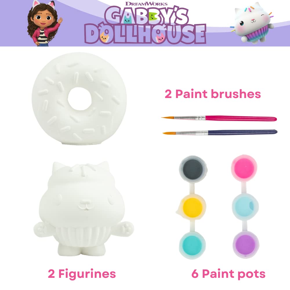 Innovative Designs Gabby’s Dollhouse DIY Paint Your Own Figurines – Arts & Crafts Set for Girls