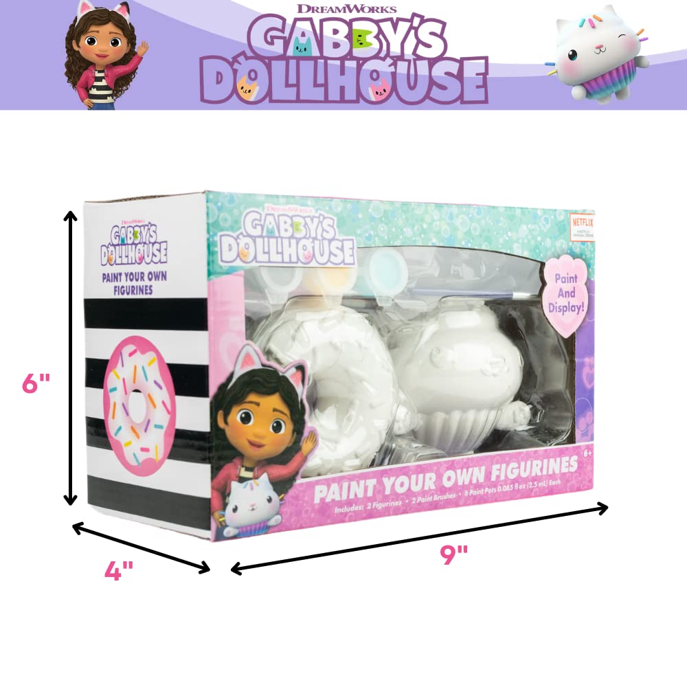 Innovative Designs Gabby’s Dollhouse DIY Paint Your Own Figurines – Arts & Crafts Set for Girls