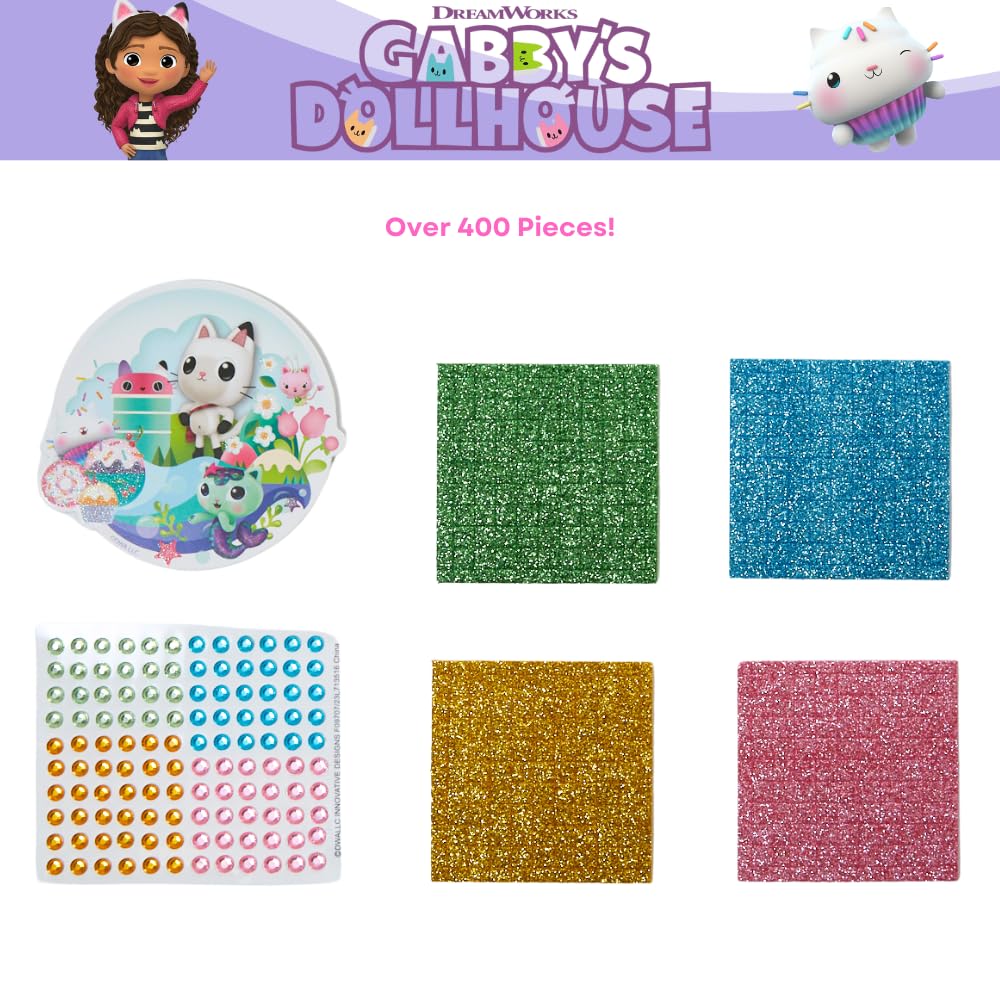 Innovative Designs Gabby's Dollhouse DIY Jewelry Box – Mosaic Box, Adhesive Gems & 3D Foam Sticker Kit