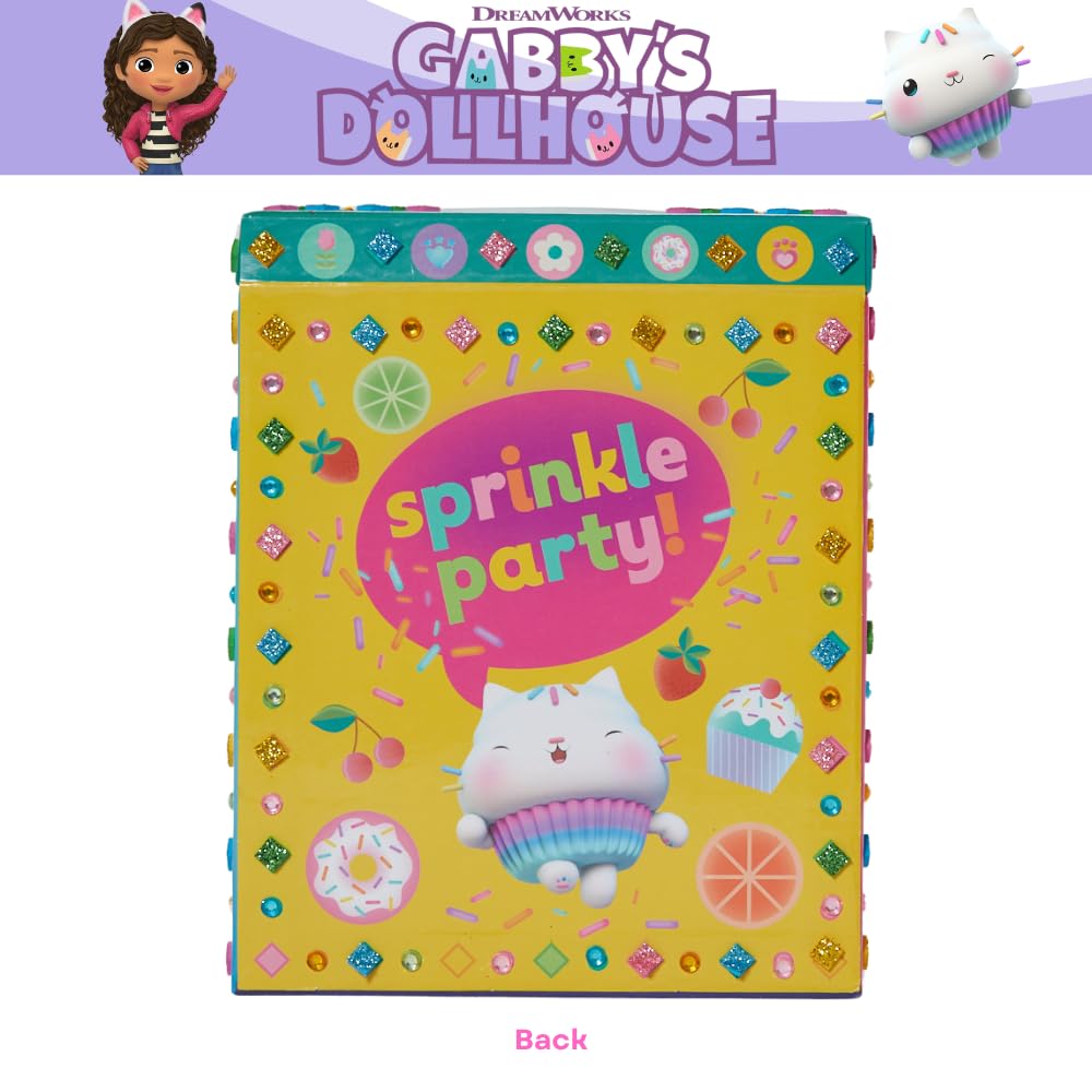 Innovative Designs Gabby's Dollhouse DIY Jewelry Box – Mosaic Box, Adhesive Gems & 3D Foam Sticker Kit