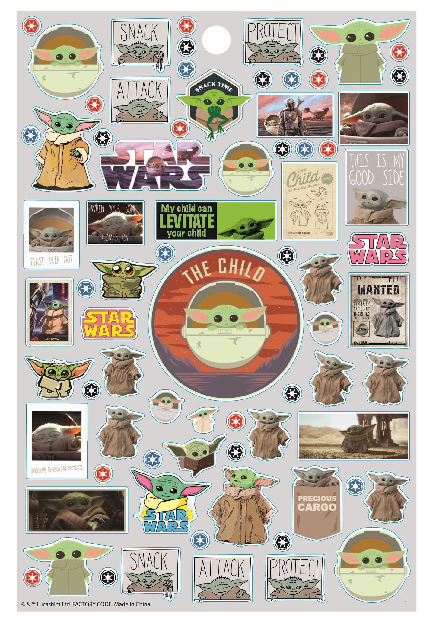 Innovative Designs Baby Yoda Sticker Pack – Over 300 Mandalorian Stickers
