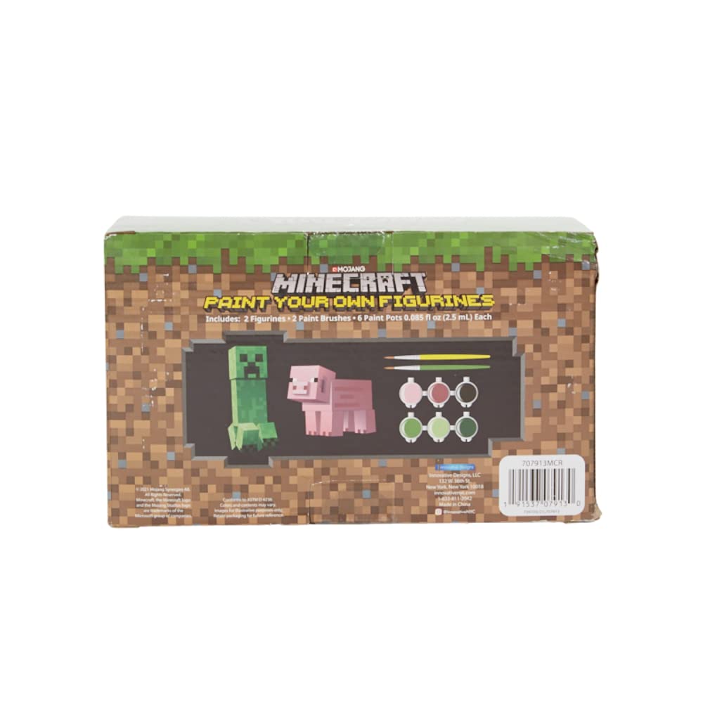 Innovative Designs Minecraft Paint-Your-Own Figurines | Kids Arts & Crafts Set