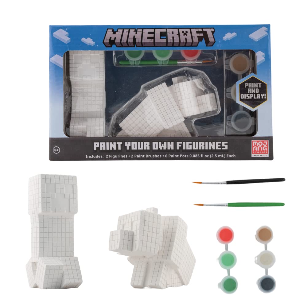 Minecraft Paint-Your-Own Figurines Set – Ceramic DIY Craft Kit | Innovative Designs