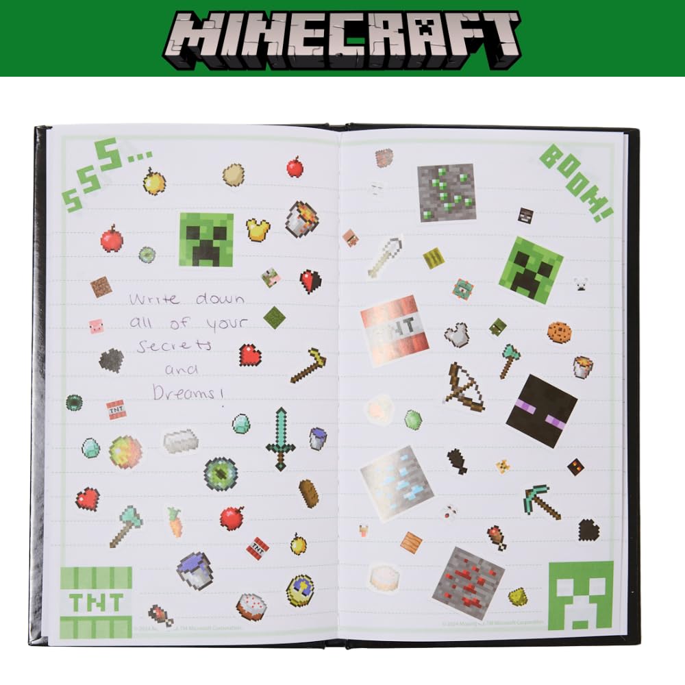 Innovative Designs Minecraft Stationery Set — Journal, Stickers & Pen for Kids