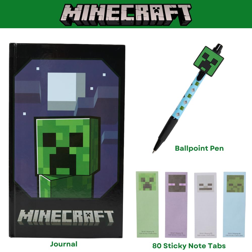 Innovative Designs Minecraft Stationery Set — Journal, Stickers & Pen for Kids