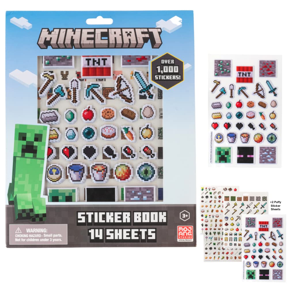 Minecraft Stickers for Kids – 14 Sheet Book Set with 1200+ Stickers | Innovative Designs