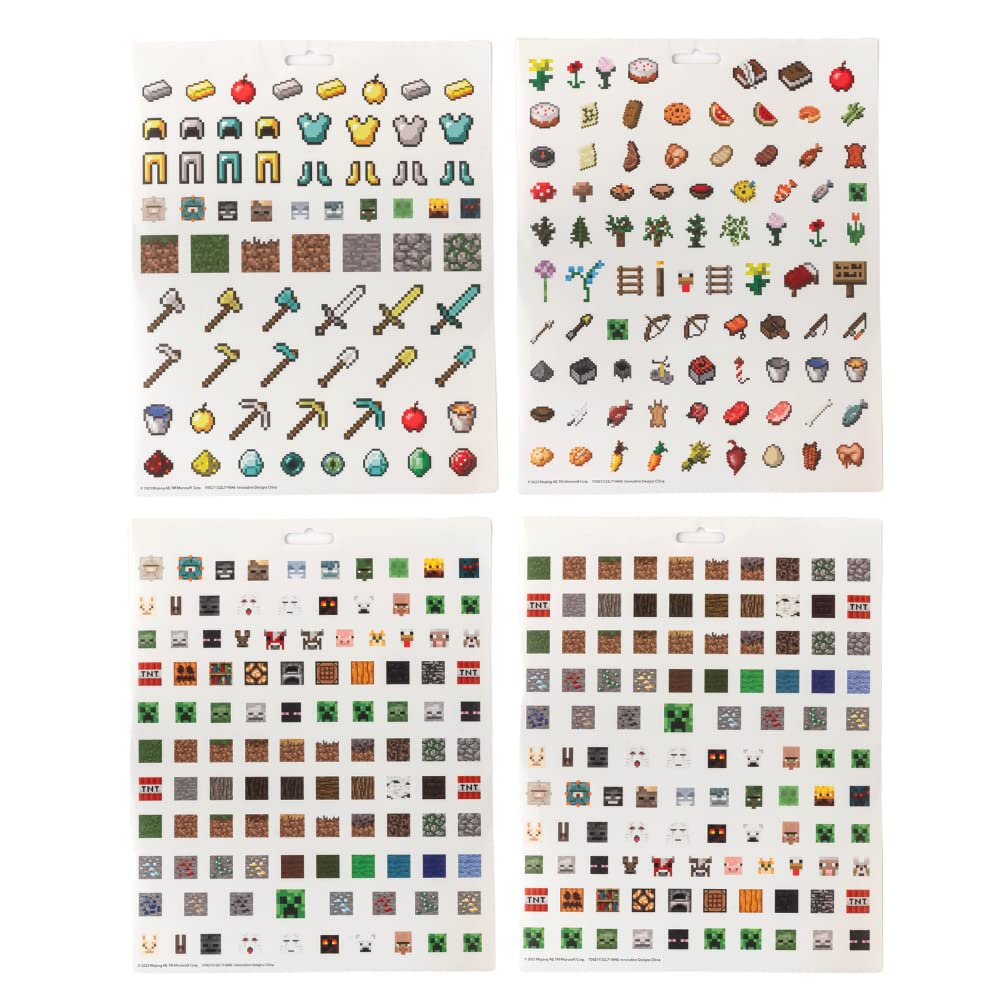 Minecraft Stickers for Kids – 14 Sheet Book Set with 1200+ Stickers | Innovative Designs