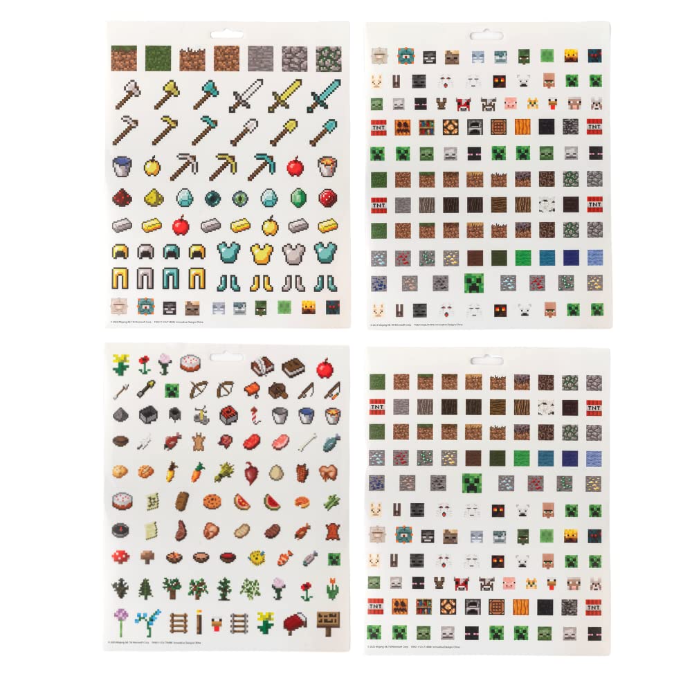Minecraft Stickers for Kids – 14 Sheet Book Set with 1200+ Stickers | Innovative Designs