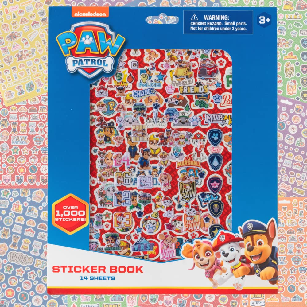 Nickelodeon Paw Patrol Sticker Book Set – 14 Sheets, 1200+ Puffy & Regular Stickers | Innovative Designs