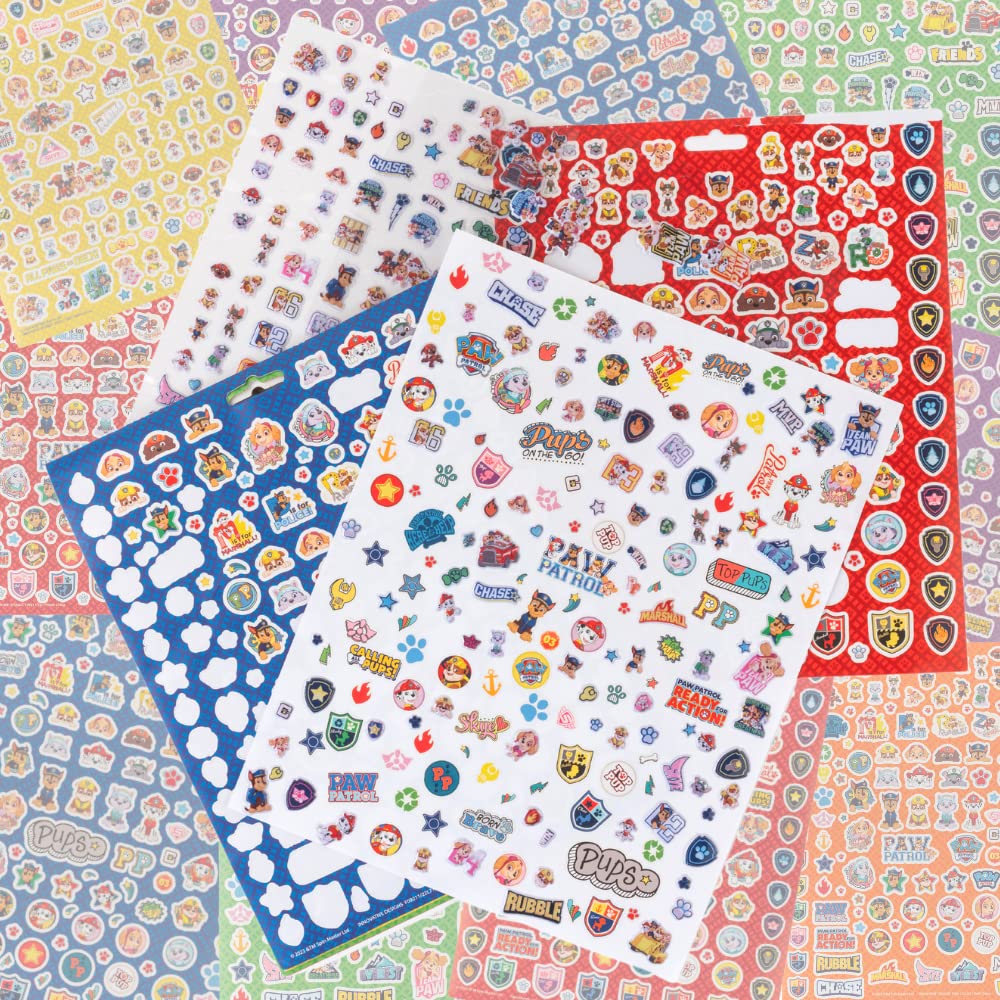 Nickelodeon Paw Patrol Sticker Book Set – 14 Sheets, 1200+ Puffy & Regular Stickers | Innovative Designs