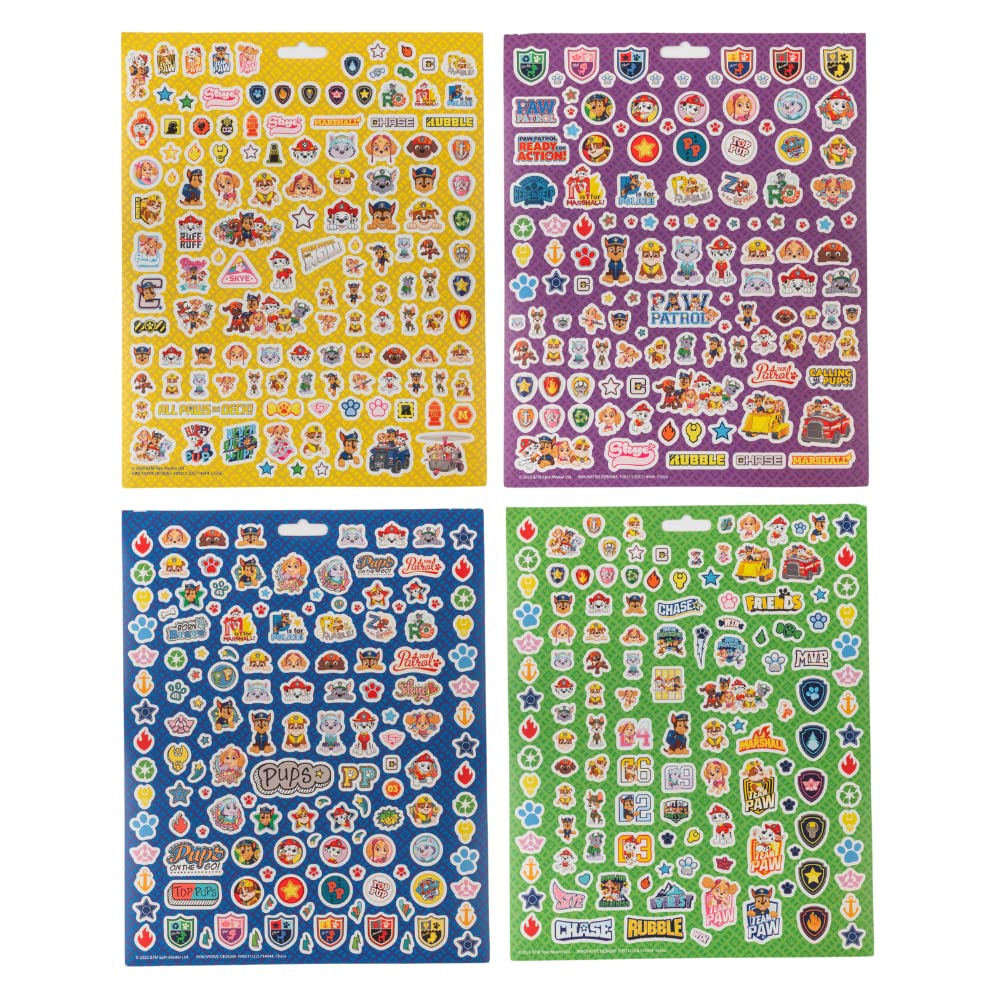 Nickelodeon Paw Patrol Sticker Book Set – 14 Sheets, 1200+ Puffy & Regular Stickers | Innovative Designs