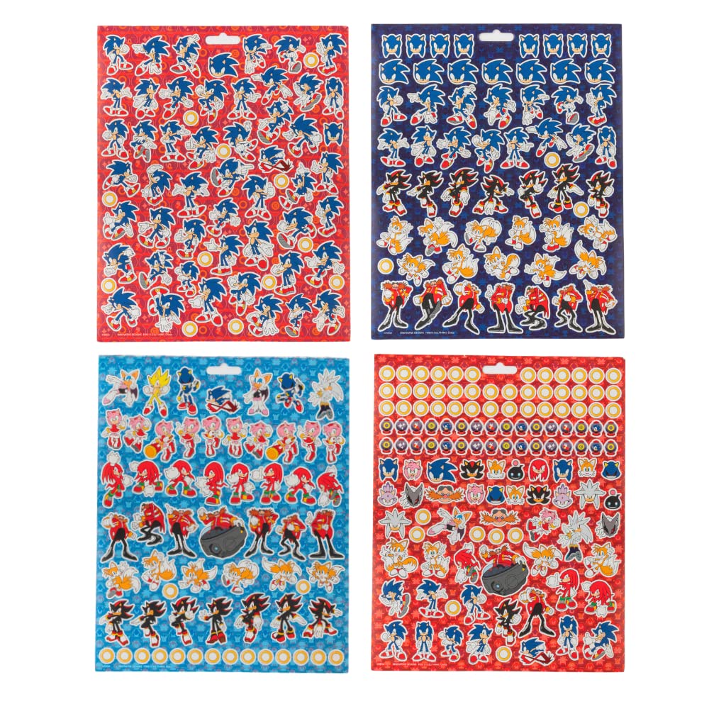 Sonic Sticker Book Set – 14 Sheets, 1200+ Puffy Stickers | Innovative Designs