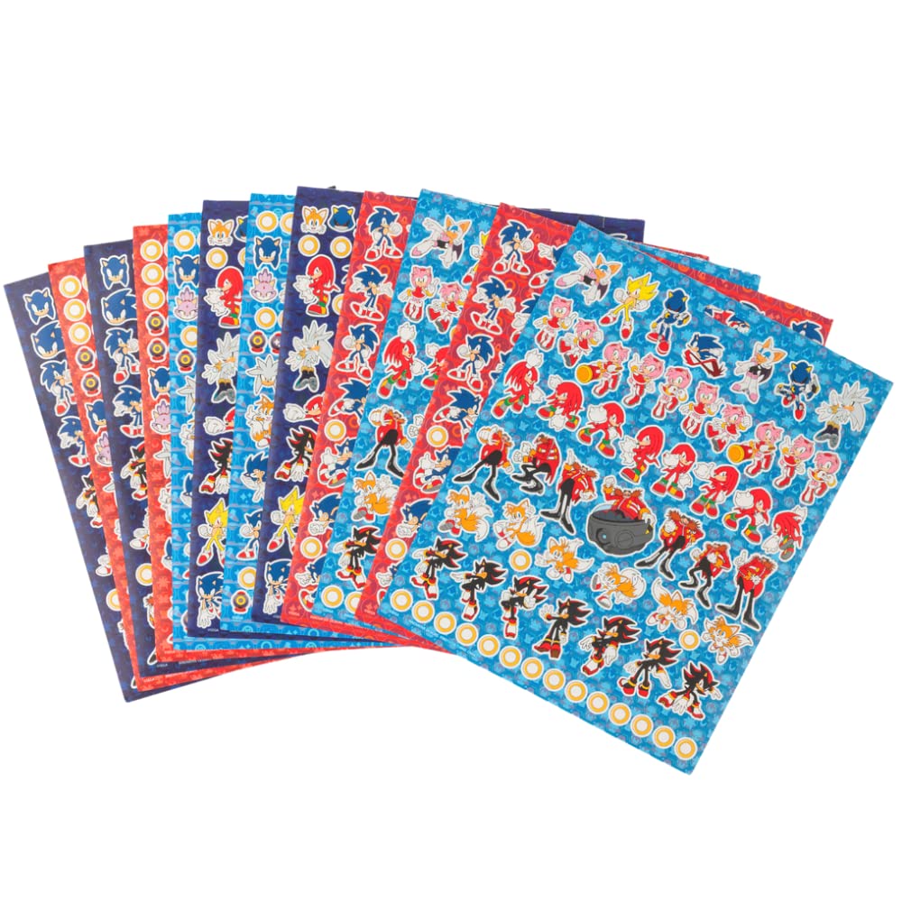 Sonic Sticker Book Set – 14 Sheets, 1200+ Puffy Stickers | Innovative Designs