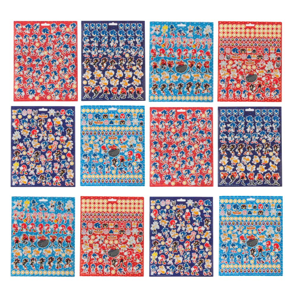 Sonic Sticker Book Set – 14 Sheets, 1200+ Puffy Stickers | Innovative Designs