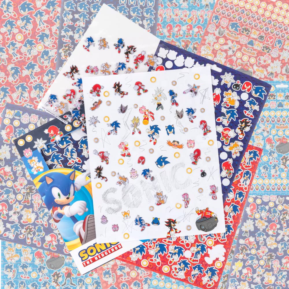 Sonic Sticker Book Set – 14 Sheets, 1200+ Puffy Stickers | Innovative Designs