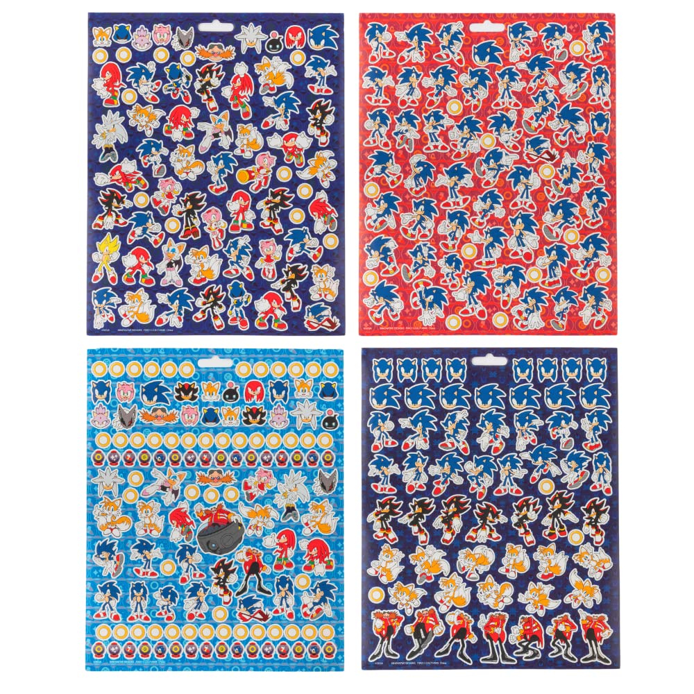 Sonic Sticker Book Set – 14 Sheets, 1200+ Puffy Stickers | Innovative Designs