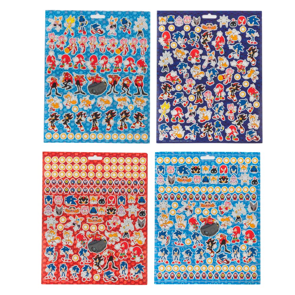Sonic Sticker Book Set – 14 Sheets, 1200+ Puffy Stickers | Innovative Designs
