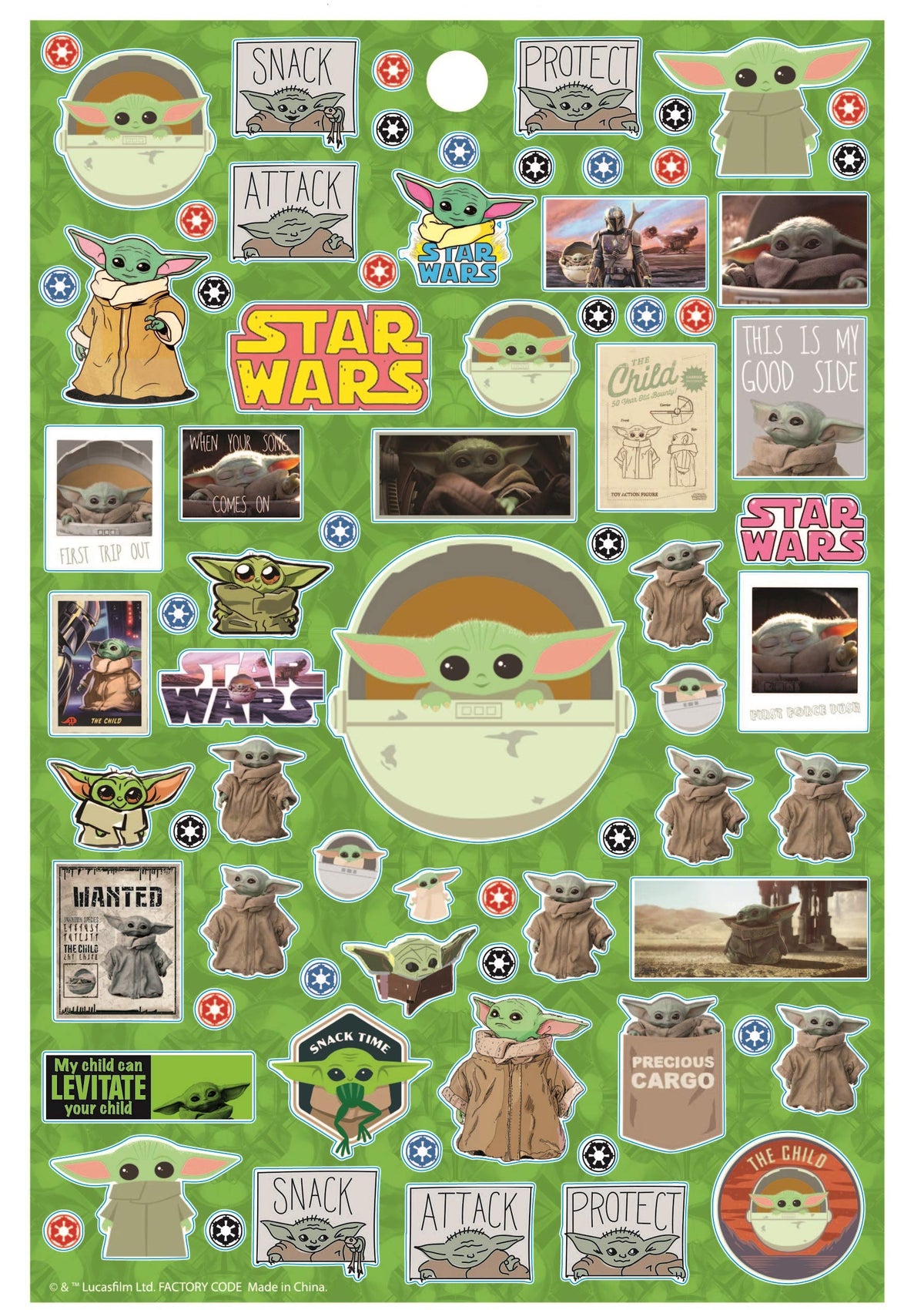 Innovative Designs Baby Yoda Sticker Pack – Over 300 Mandalorian Stickers