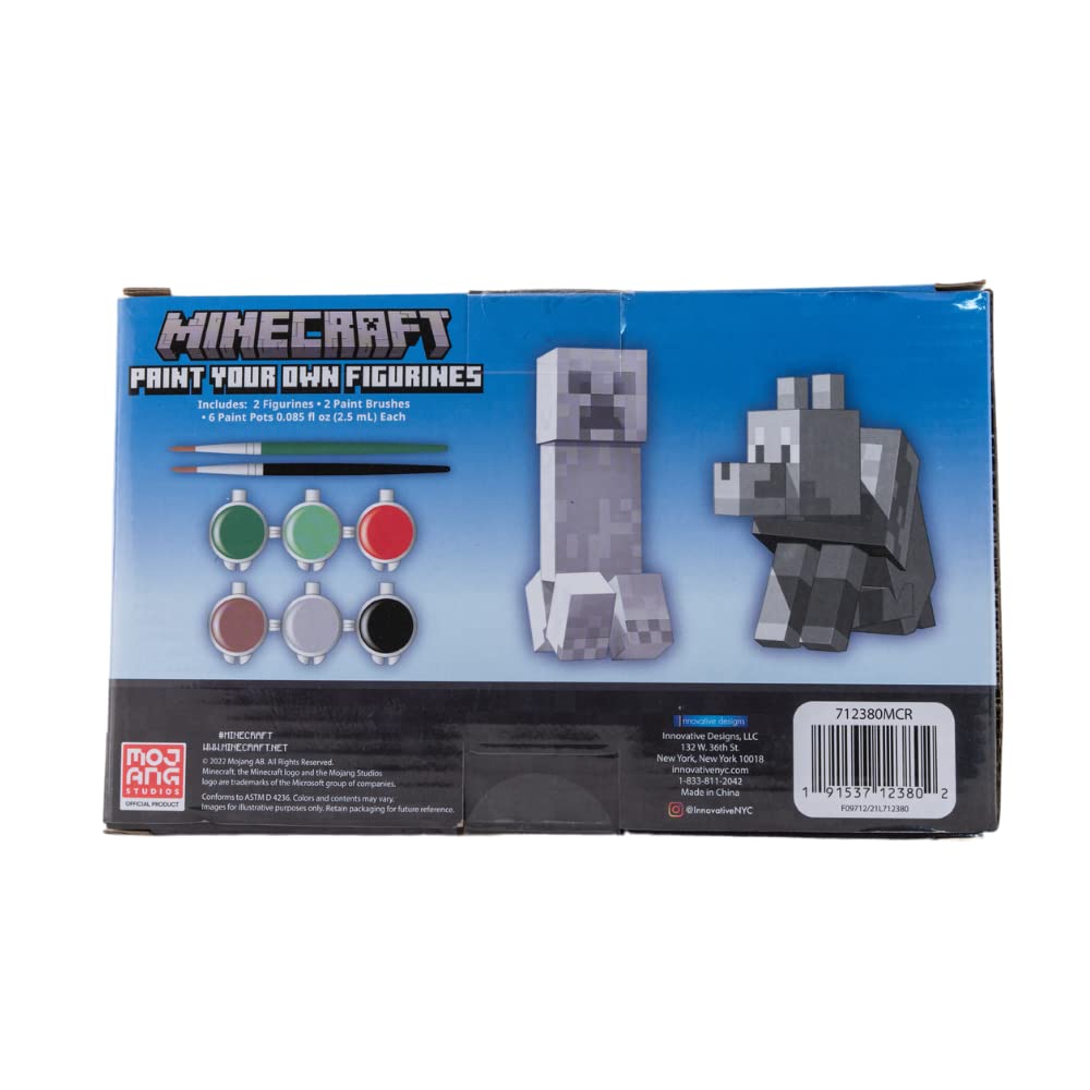 Minecraft Paint-Your-Own Figurines Set – Ceramic DIY Craft Kit | Innovative Designs