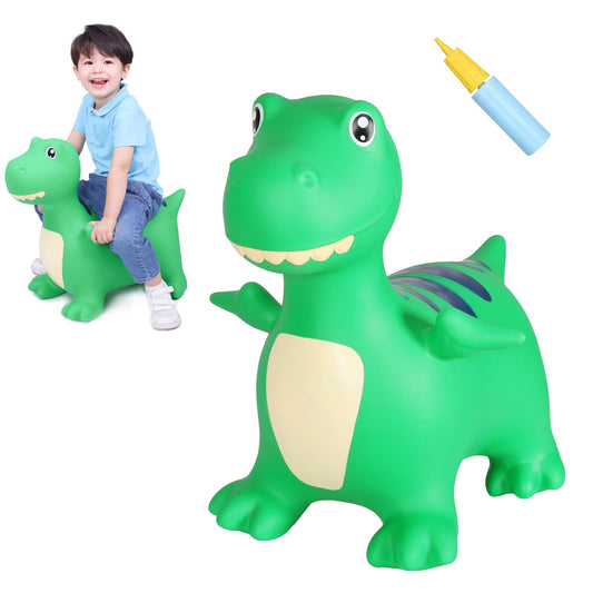 INPANY Bouncy Horse Dinosaur Hopper Toy for Toddlers – Indoor/Outdoor Ride-On Inflatable Bouncer