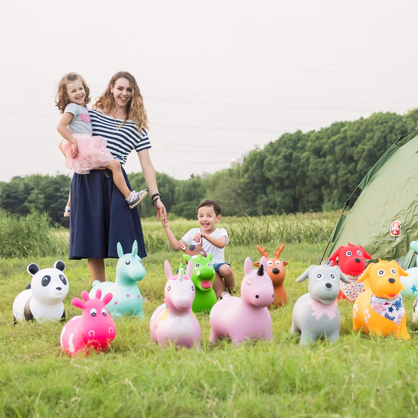 INPANY Inflatable Cow Hopper Toy – Ride-On Toddler Bouncer for Kids Aged 1–2