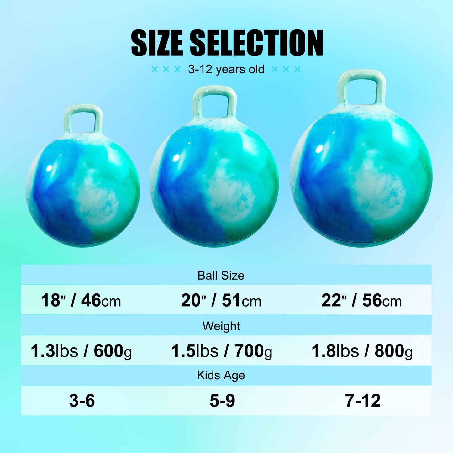 INPODAK Hopper Ball 18 Inch with Handle – Safe Jumping Toy for Kids Aged 3–6