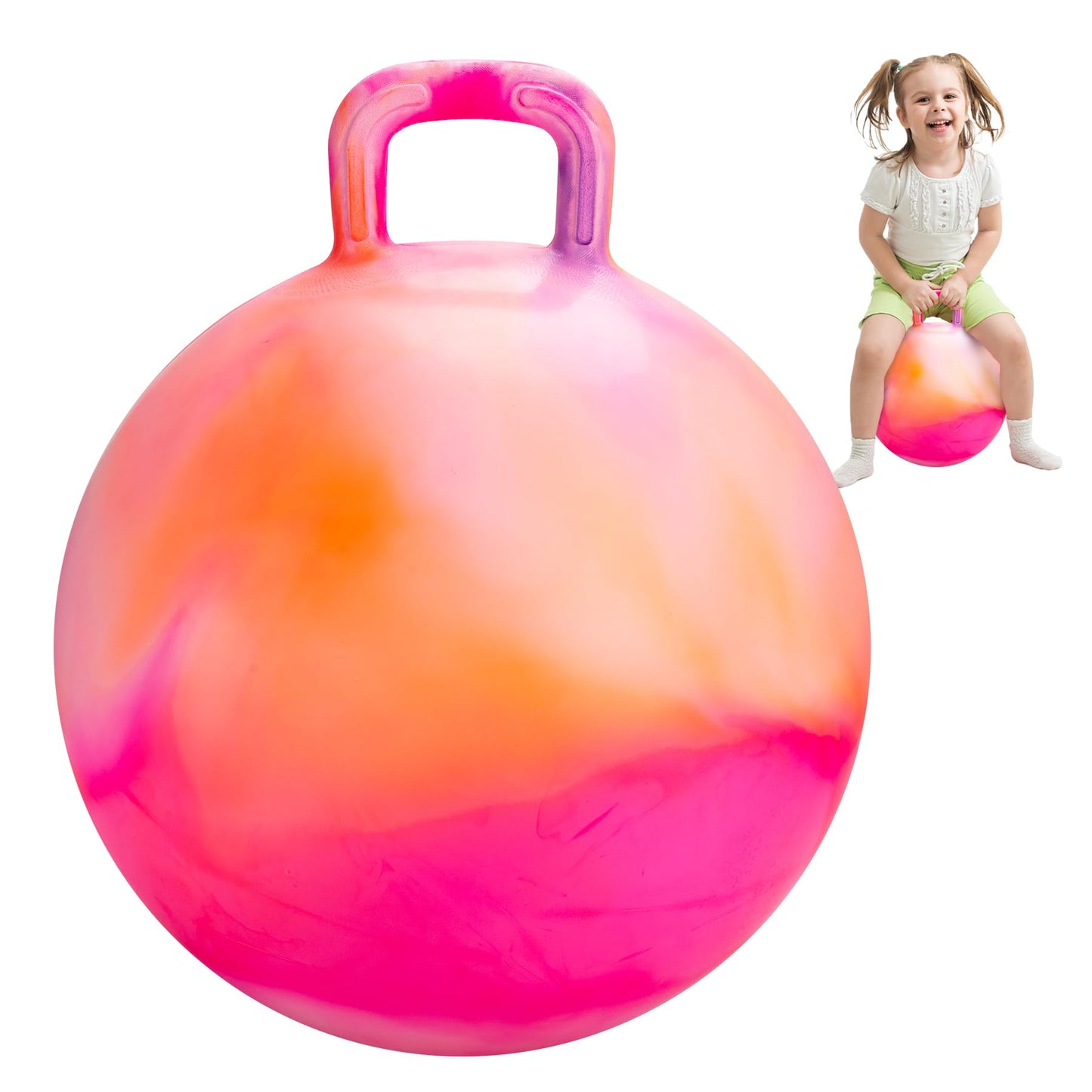 INPODAK Hopper Ball 18 Inch with Handle – Safe, Durable Kids Toy for Ages 3–6