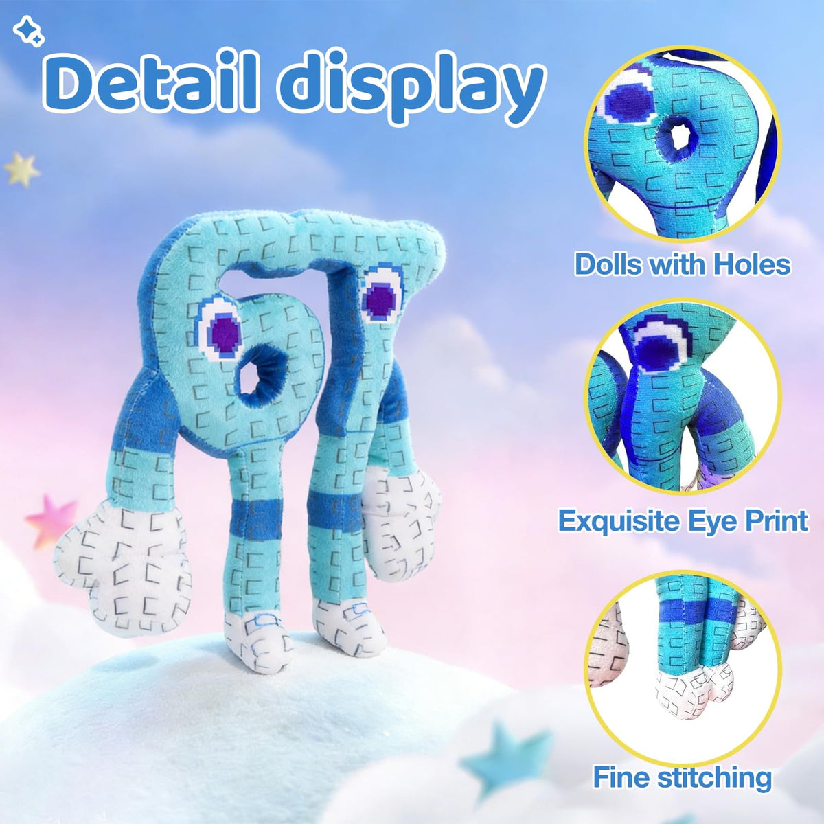 INROAN Brainrot 67 Plush Blue – 10-Inch Collectible Plush by INROAN