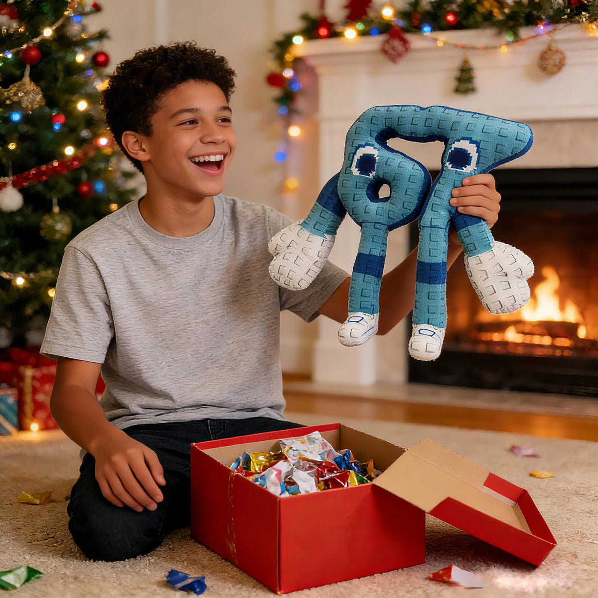 INROAN Brainrot 67 Plush Blue – 10-Inch Collectible Plush by INROAN