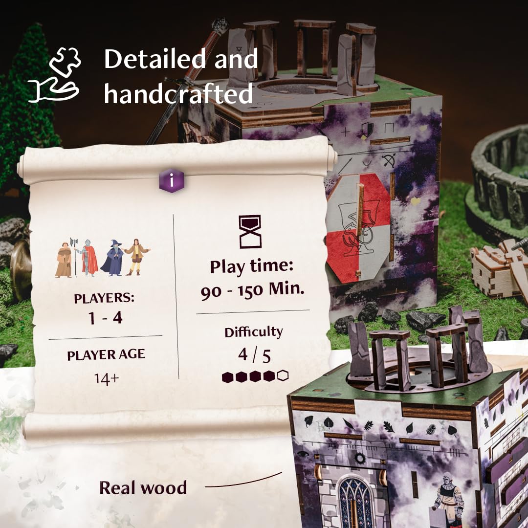 INSCAPE Cluebox Stonehenge Legacy – Interactive Wooden Escape Room Puzzle Box for Adults