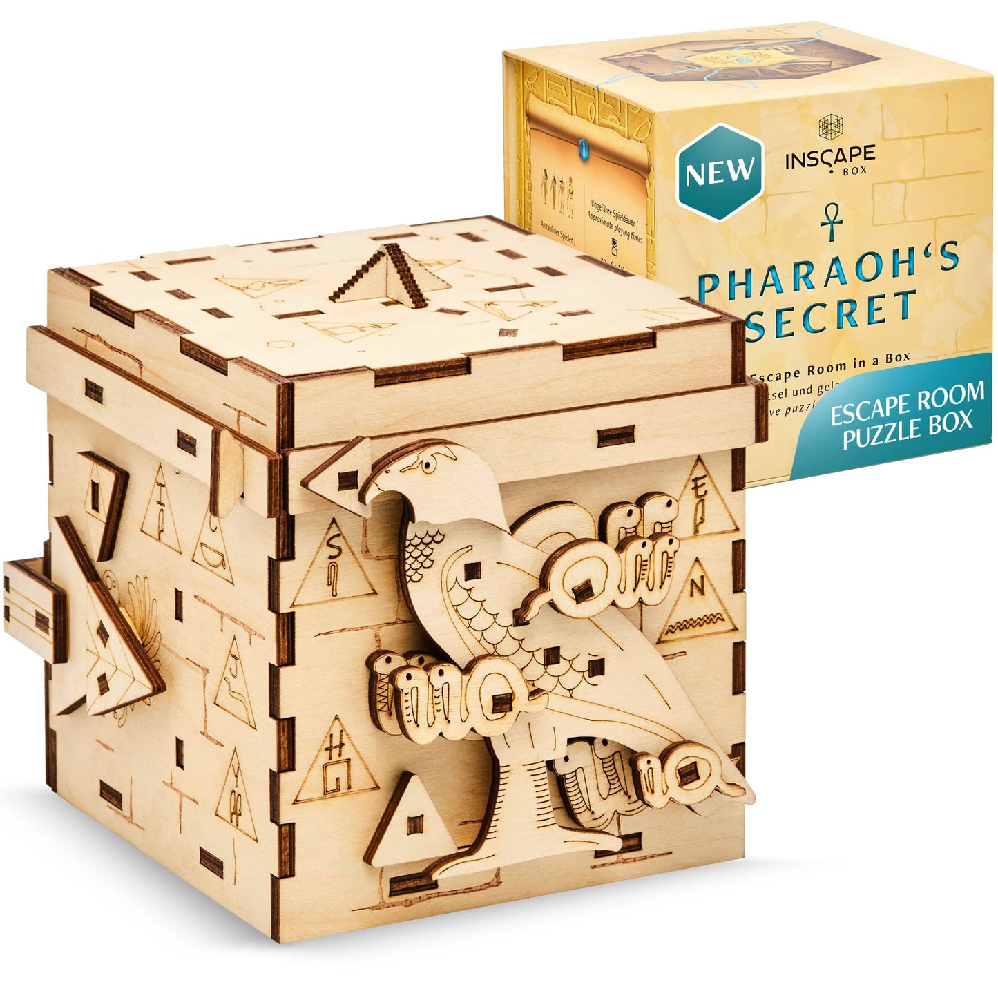 INSCAPE Pharaoh's Secret Puzzle Box – Escape Room in a Box for Adults | Hidden Compartments