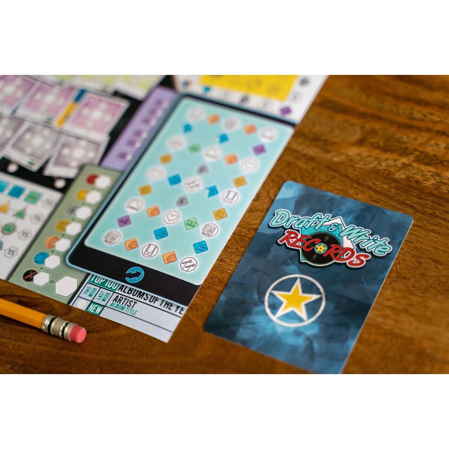 Inside Up Games Draft & Write Records – Music Board Game