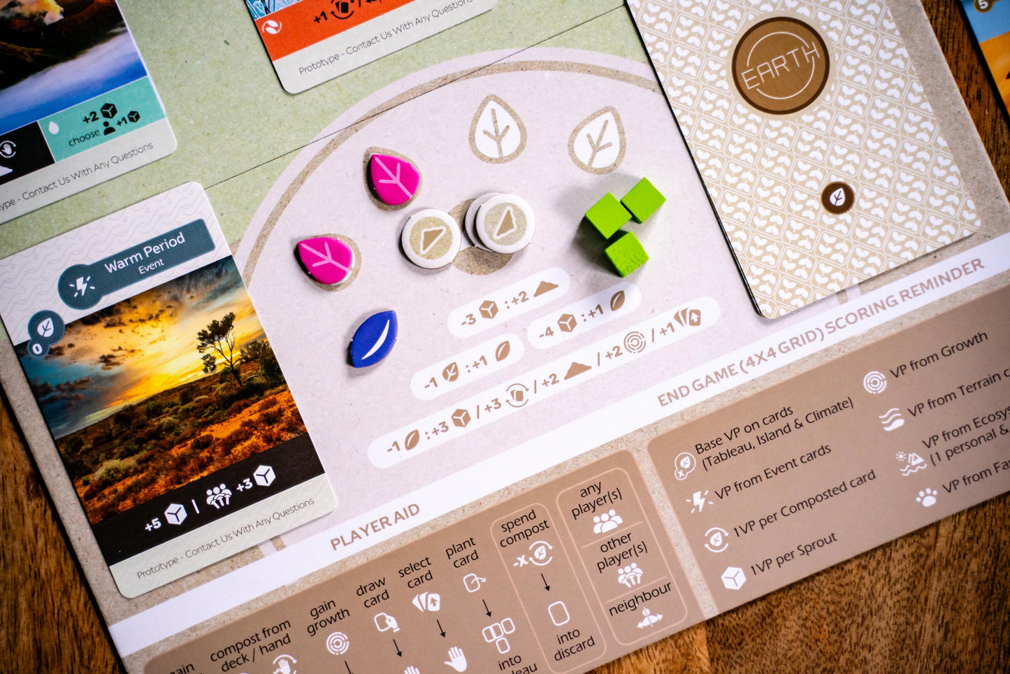 Inside Up Games Earth: Abundance Expansion — Ecosystem Building, Card Drafting & Action Selection (1-6 Players)