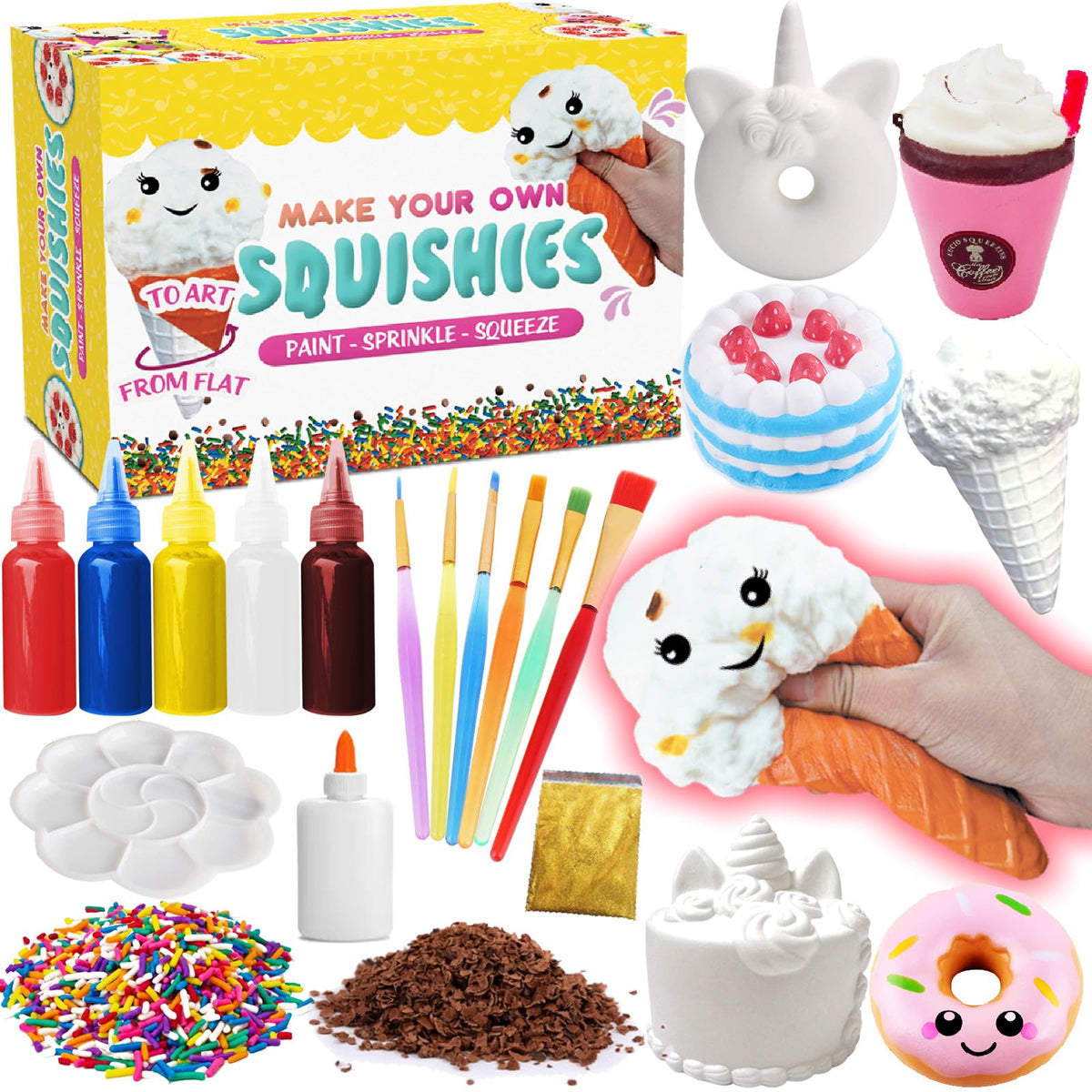 Insnug Paint Your Own Squishies Kit – Dessert Squishies Craft for Kids 4–10