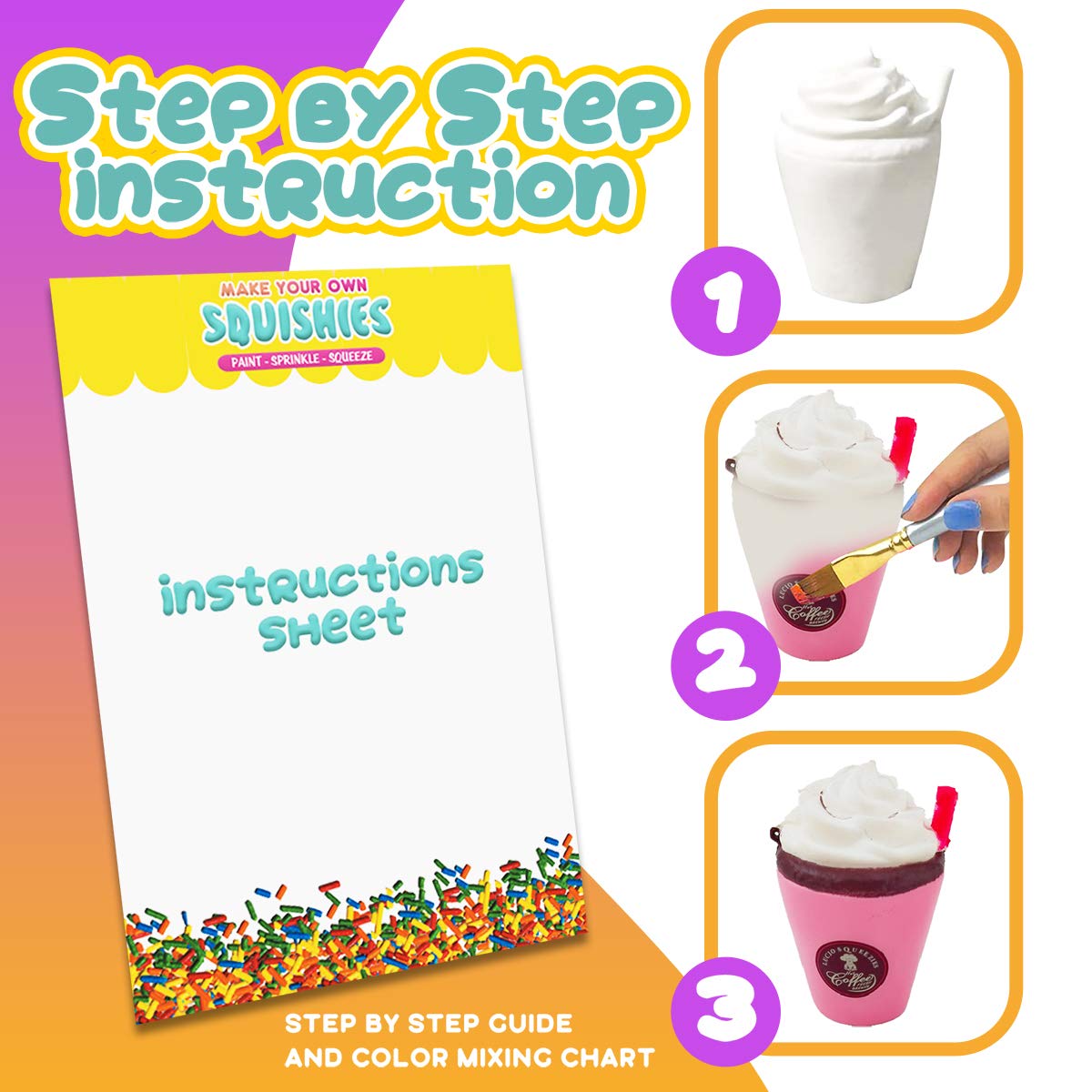 Insnug Paint Your Own Squishies Kit – Dessert Squishies Craft for Kids 4–10