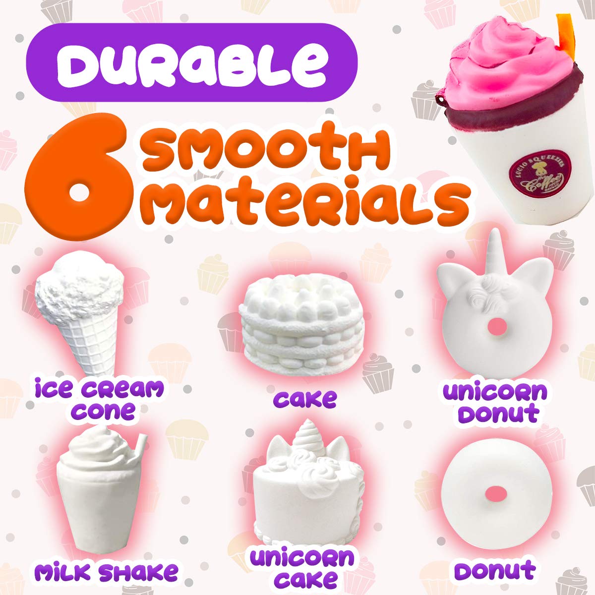 Insnug Paint Your Own Squishies Kit – Dessert Squishies Craft for Kids 4–10