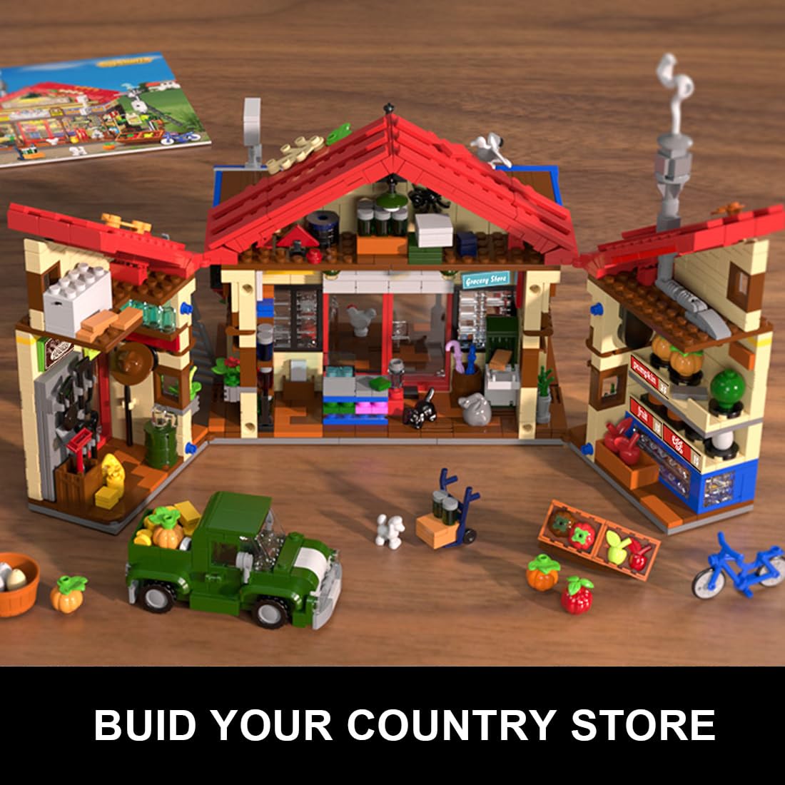INSOON Country General Store Building Set – 1709 Pcs with LED Lighting