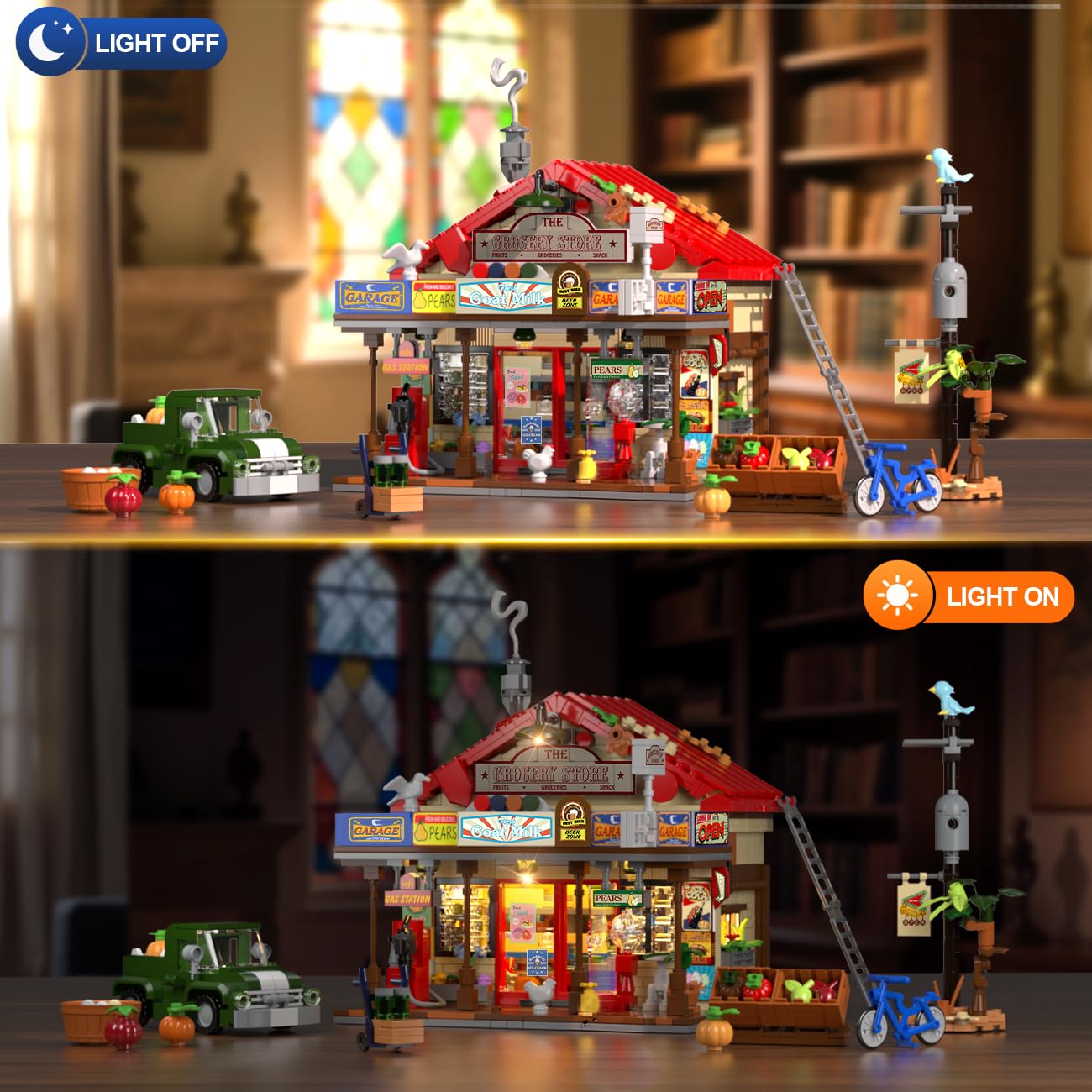 INSOON Country General Store Building Set – 1709 Pcs with LED Lighting