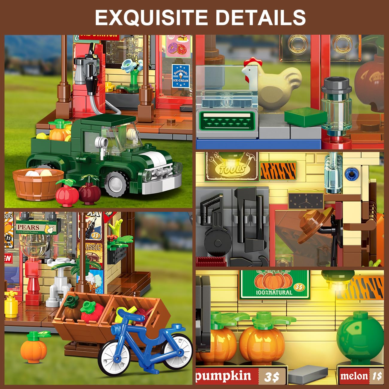 INSOON Country General Store Building Set – 1709 Pcs with LED Lighting