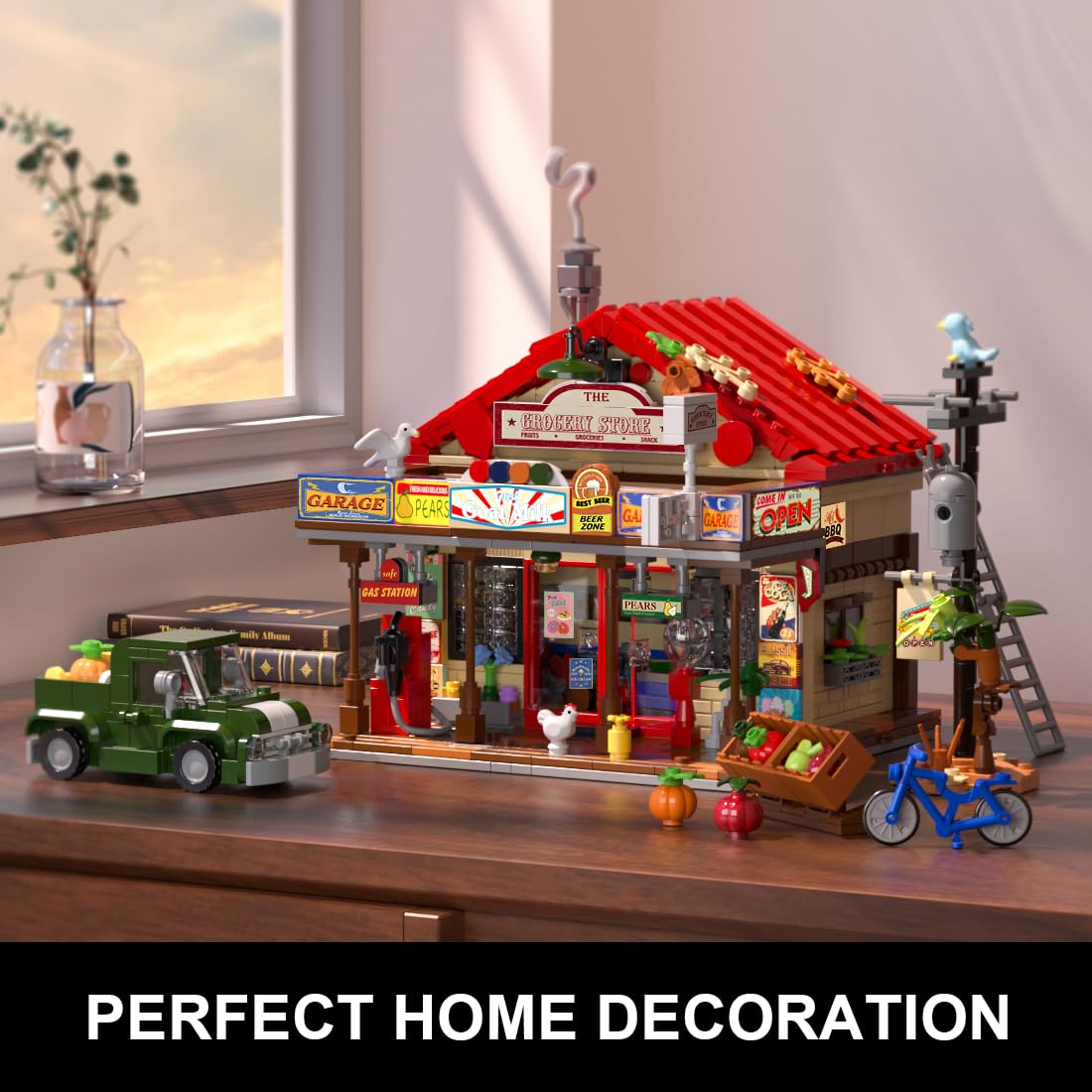 INSOON Country General Store Building Set – 1709 Pcs with LED Lighting