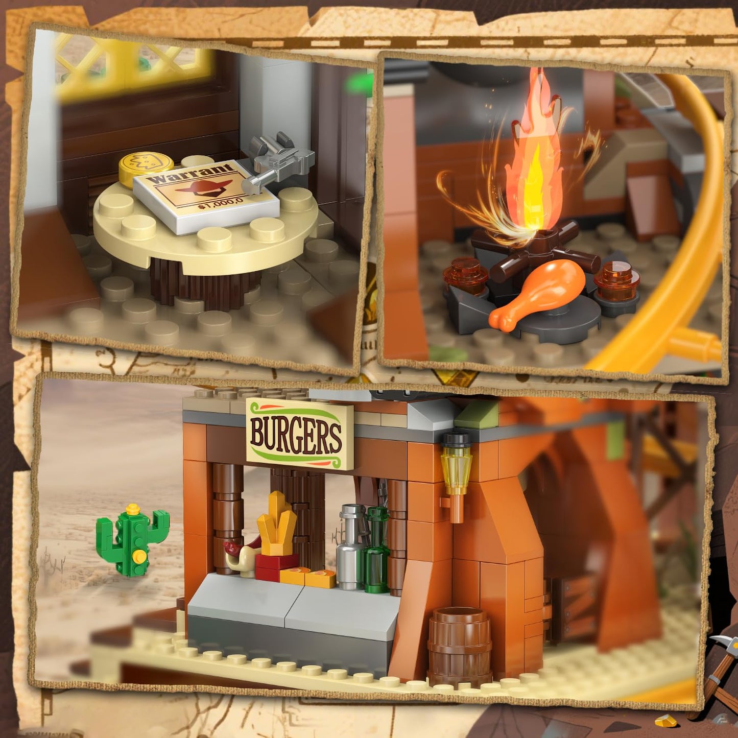 INSOON Western Roller Coaster Building Set — 1270-Piece Mine Train Kit for Adults, Teens & Kids