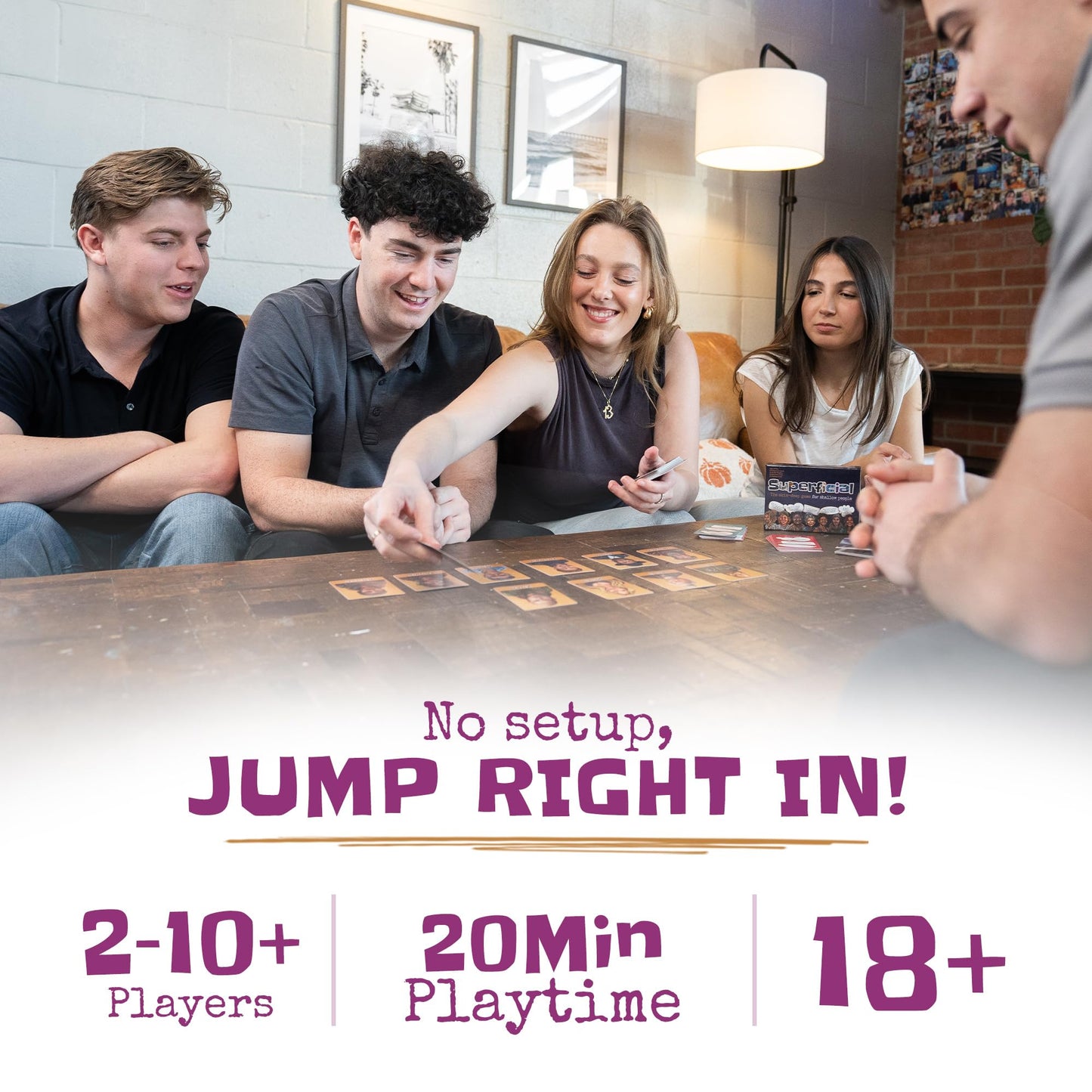 Inspiration Play Superficial – The Skin-Deep Adult Party Card Game for 18+, 2–10 Players