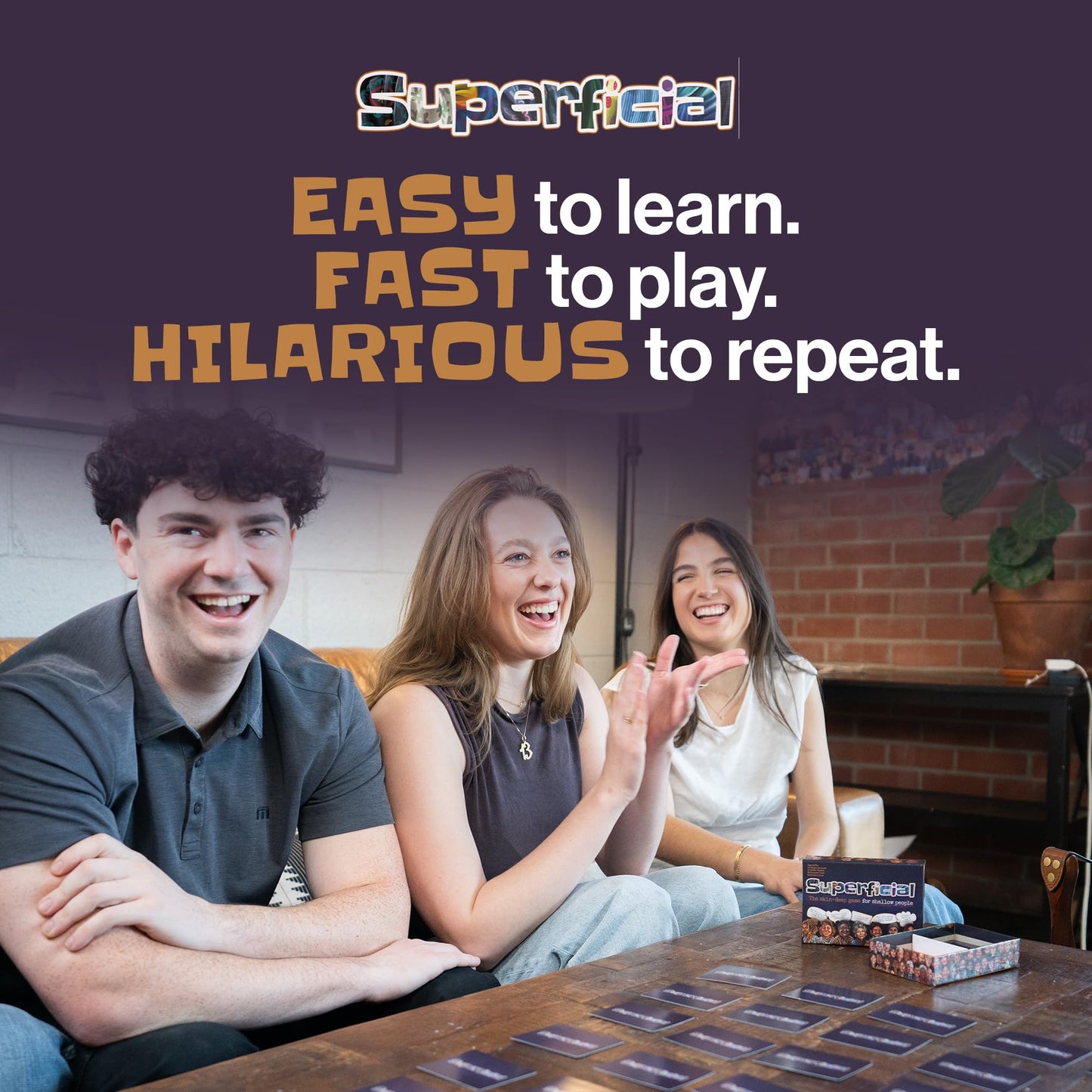 Inspiration Play Superficial – The Skin-Deep Adult Party Card Game for 18+, 2–10 Players