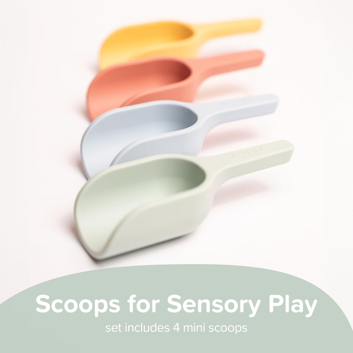 Inspire My Play - 4 Mini Silicone Scoops for Sensory Tray & SEN