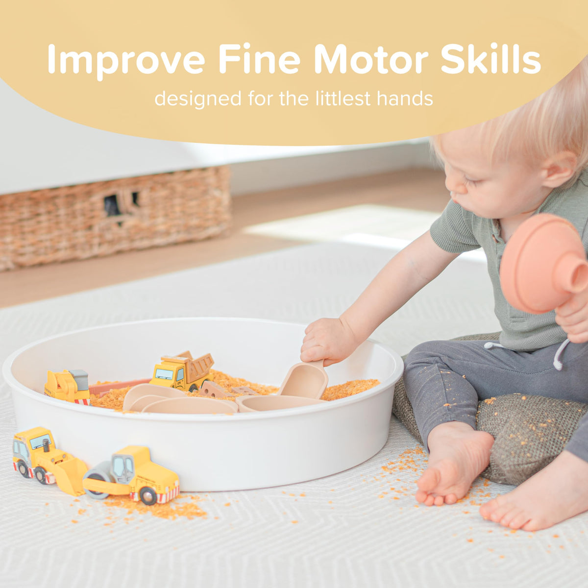 Inspire My Play - 4 Mini Silicone Scoops for Sensory Tray & SEN
