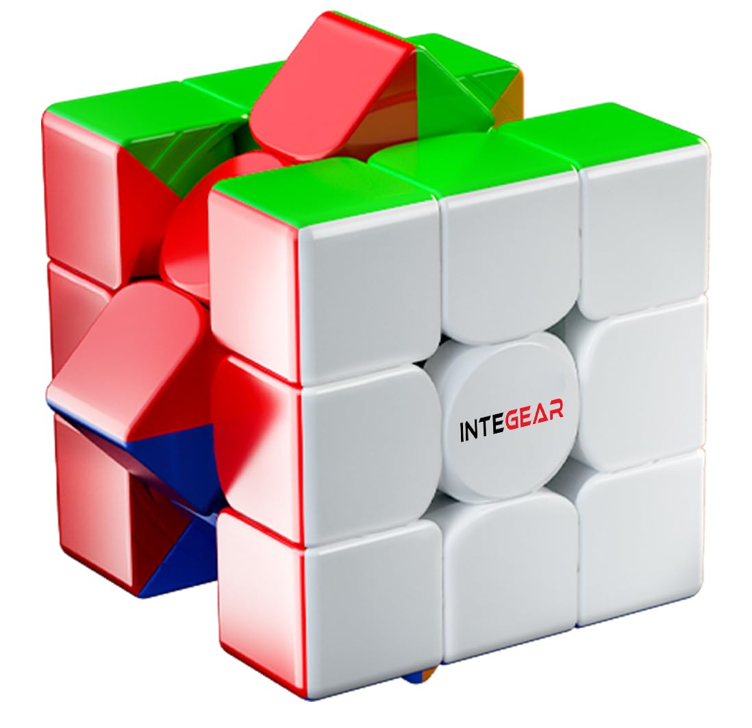 INTEGEAR Full Size 56mm Magnetic Speed Cube – Stickerless 3x3, Easy Turning, Smooth Play