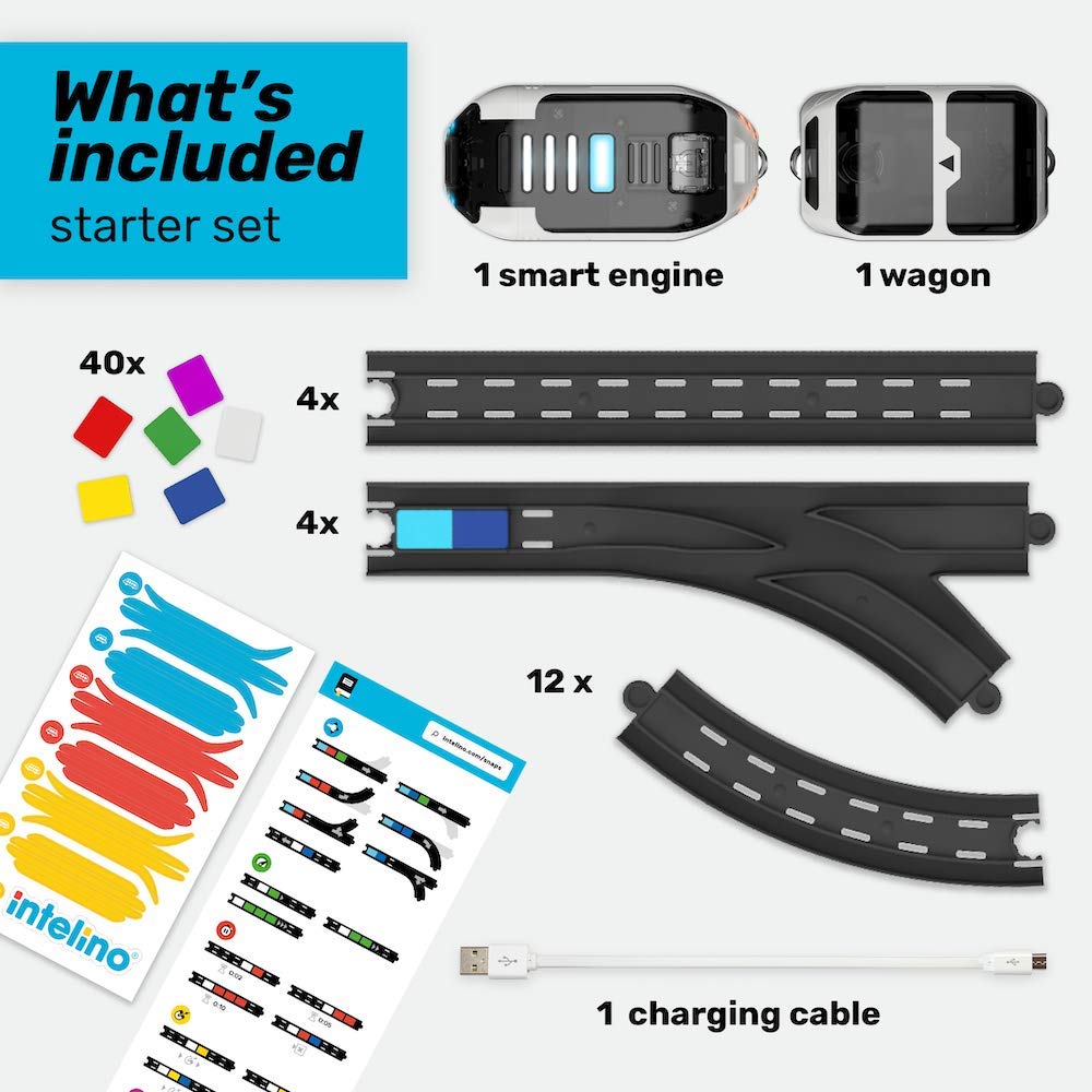 intelino Smart Train Starter Set — Award-Winning Train Toy with App-Based Play & Screen-Free Coding