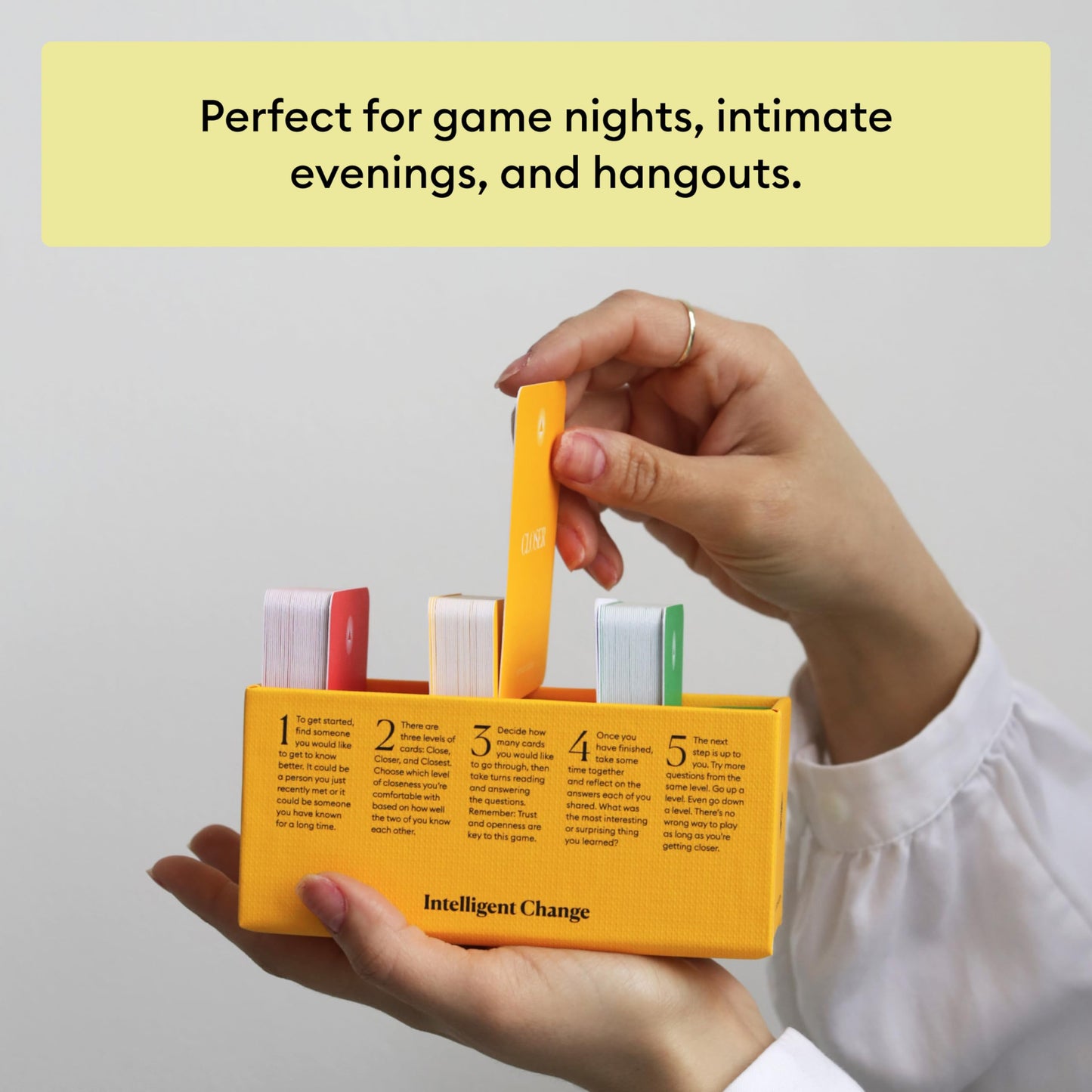 Intelligent Change Get Closer: Social Bonding Card Game — 100 Conversation Starters