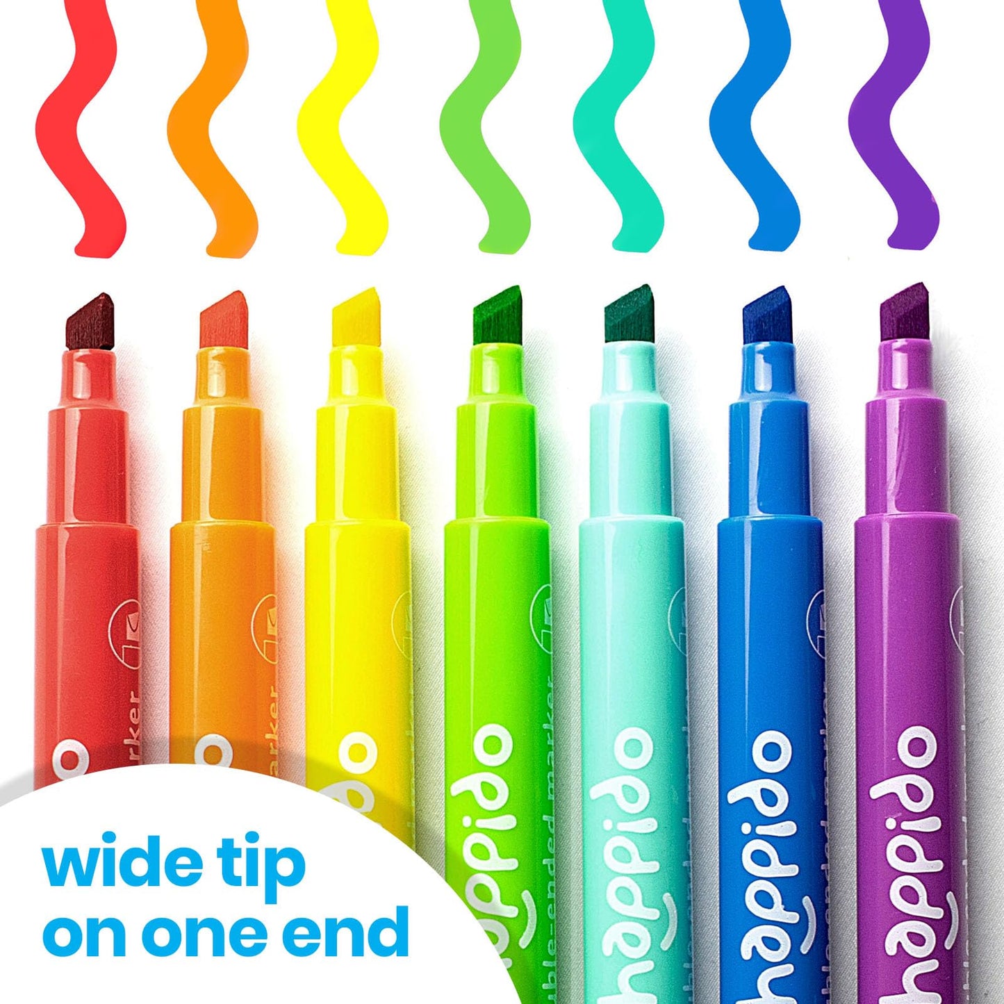 International Arrivals Happido 36-Count Double-Sided Markers – Non-Toxic, Reusable Carry Case
