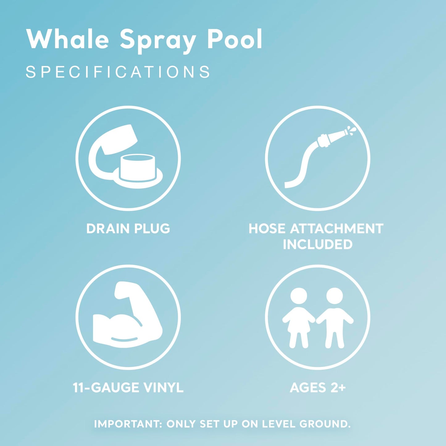 Intex 57440EP Inflatable Whale Spray Pool – 79x77x36 in, Kiddie Sprayer